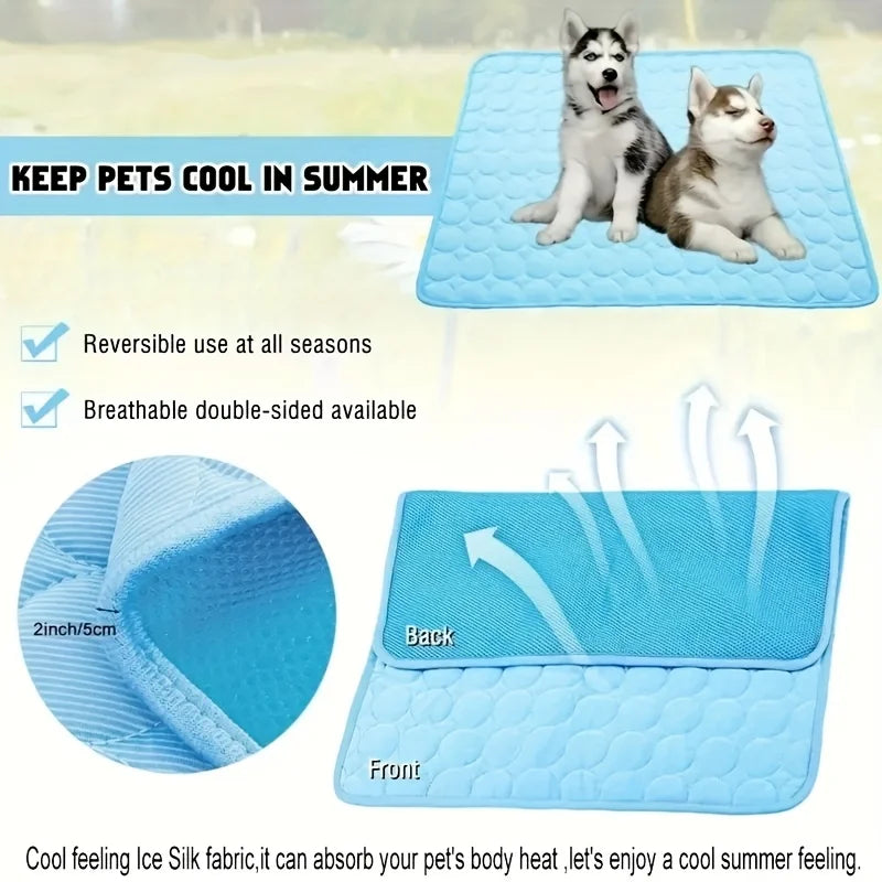 Cooling Mat for Dogs and Cats Summer Pet Cooling Pad Durable Waterproof Dog Bed Cool Mat for Small Medium Large Dogs Non Toxic